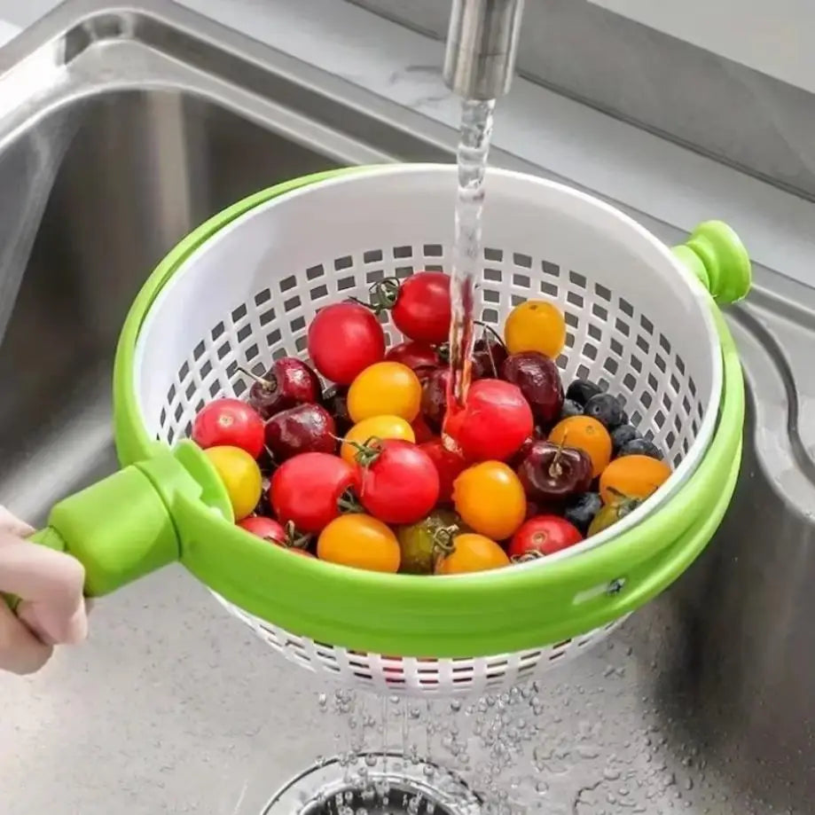 Rotating Salad Spinner & Drain Basket
